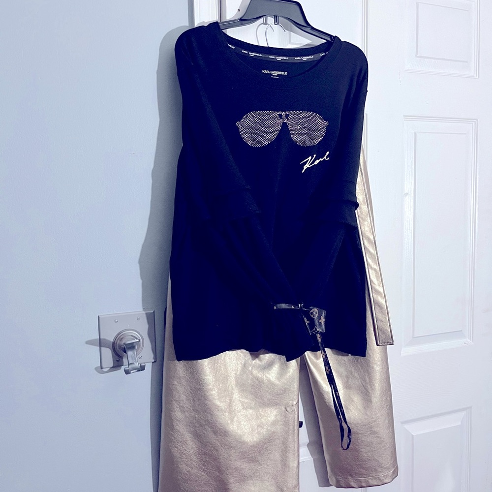 Karl Lagerfeld XL RUFFLE Sunglasses sweater!